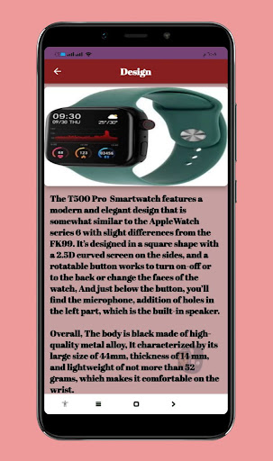 Android application T500 Pro smart watch Guide screenshort