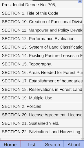 Forestry Code Screen 2