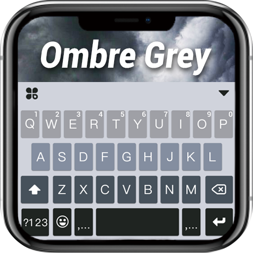 Ombre Grey Keyboard Background logo