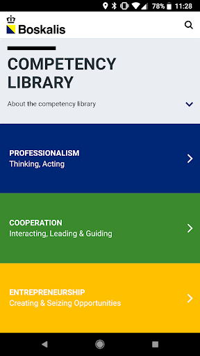 Android application Boskalis Competency Library screenshort