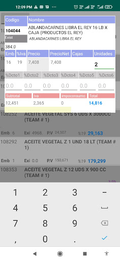 Android application Mts Pedidos screenshort