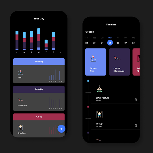 Android application Sanos: Activity Tracker screenshort