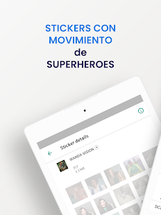 Stickers con movimiento Superheroes WAStickerApps Screenshot