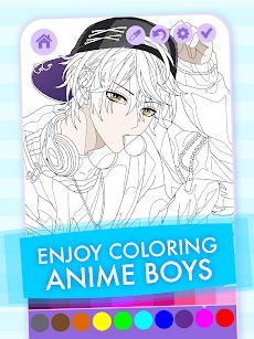 Kawaii Anime Boy Coloring Bookのおすすめ画像1