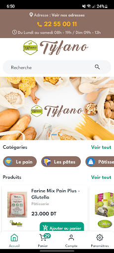 Android application Tyfano - Produits Sans Gluten screenshort