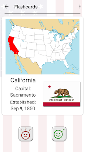 50 US States Map, Capitals & Flags - American Quiz  Screenshots 4