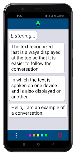 Android application Speech to text helper for deaf screenshort