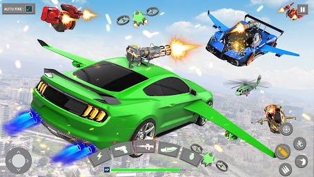 Army Flying Car Robot Game