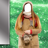 Winter Dress Girl Photo Camera icon