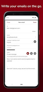 Secure Mail App Tutanota Screenshot