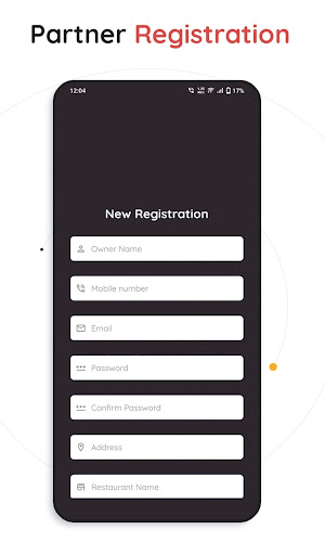 Android application Vendor Eatmeals screenshort