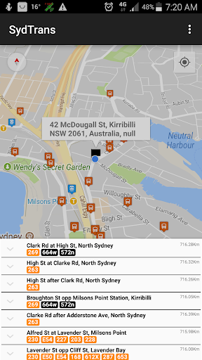 Android application Sydney Trains/Transport screenshort