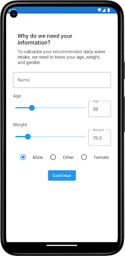 AquaMonitor Water Tracker Screen 2