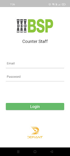 Android application BSP Counter Staff screenshort