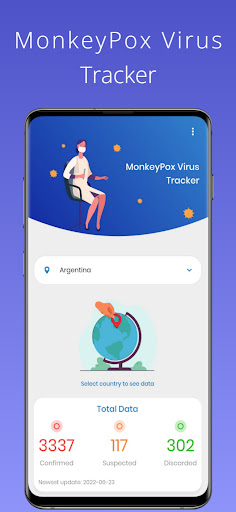 Android application MonkeyPox Tracker screenshort