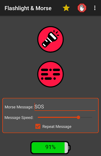 Android application Flashlight & Morse screenshort
