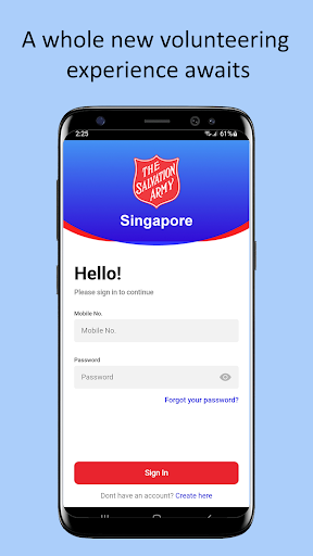 Android application Salvation Army Volunteers screenshort