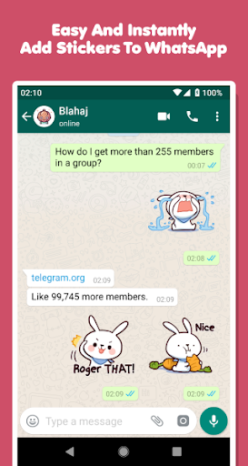 Bunny Stickers For WA Screen 3