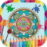 Paint and color mandalas icon