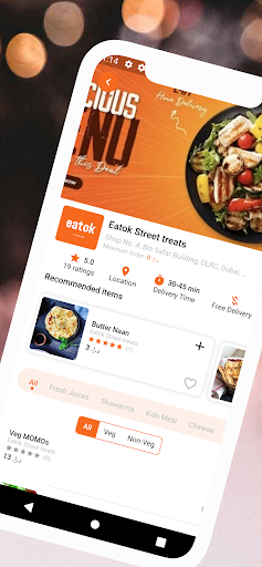 Android application eatok screenshort