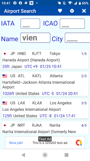 Android application Flight Live Simple screenshort