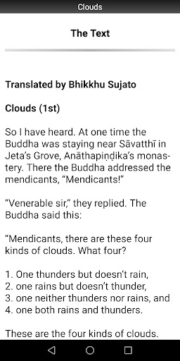 Clouds Sutta - Buddhism Screen 2