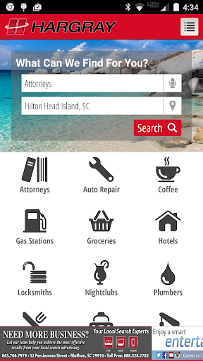 Hargray Yellow Pages Screen 2