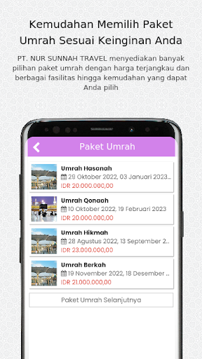 Nur Sunnah Travel Umroh & Haji Screen 2