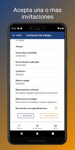 Facilitic - Contratista Screen 2