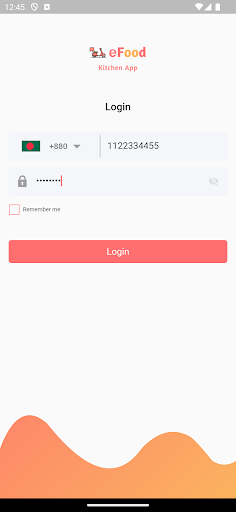 Android application eFood - Kitchen/Chef App screenshort