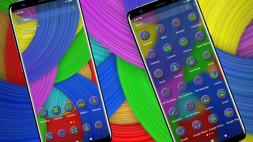Android application 3D Colorful Curve Theme screenshort