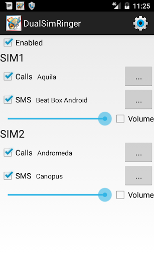 Android application DualSimRinger screenshort