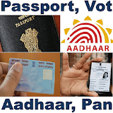 Passport Vot Aadhaar and Pan icon