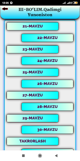 Tarix Test 6 - sinf tarixi Screen 3
