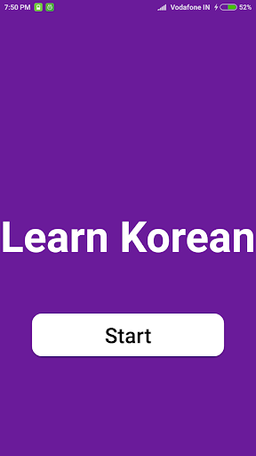 Android application Learn Korean screenshort