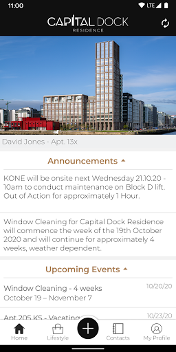 Capital Dock Residence App Screen 2