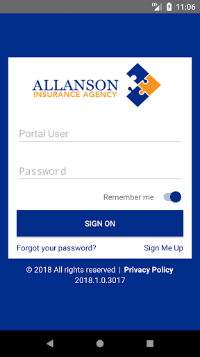 Android application Allanson Insurance Agy Online screenshort