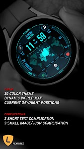 World Time Zone Watch Face 051 Unknown