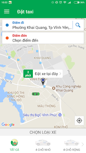 Android application Taxi Ngọc Lan screenshort