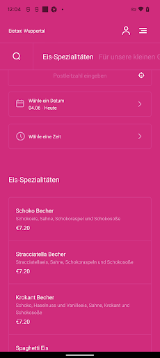 Eistaxi Wuppertal Screen 3