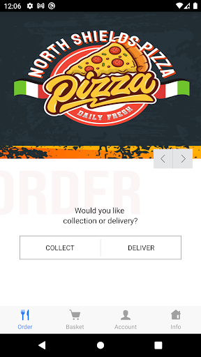 Android application North Shields Pizza screenshort