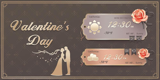 Valentine's Day GO Weather Widget Theme 1.0 APK screenshots 3