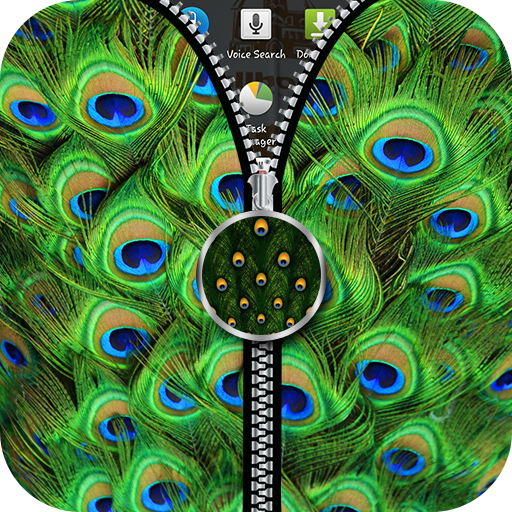 Peacock Art Zipper Screen