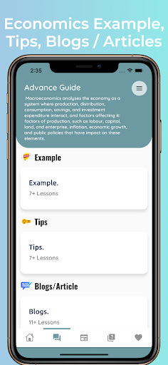 Screenshot of Learn Economics Tutorial Guide