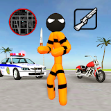 Stickman Killer Rope Hero Vegas Prison Escape icon