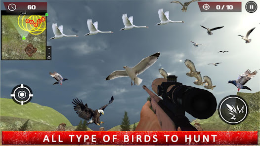 Flying Bird Hunting Games 2.2 APK + Мод (Unlimited money) за Android