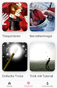Zaubertrick-App lernen Screenshot