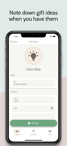Gifts - Gift List & Planner Screen 2