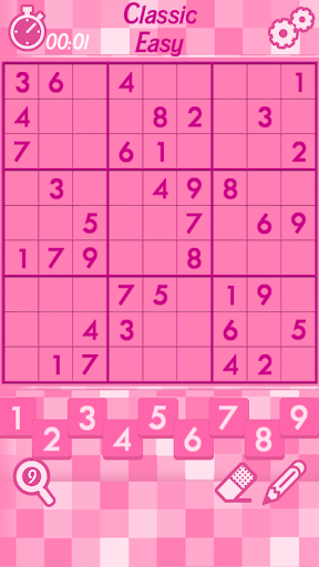 Android application Pink Sudoku screenshort