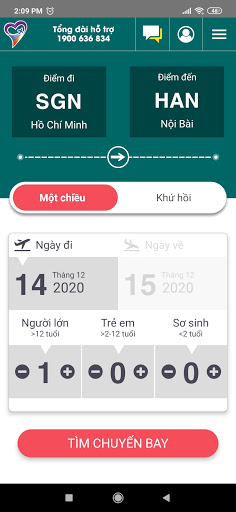 Ứng Dụng Đặt Vé Máy Bay Giá Rẻ Screen 2